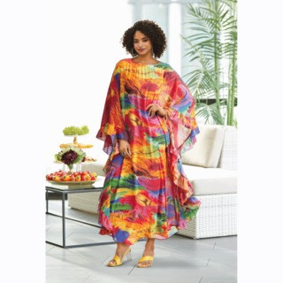 Ashro Etasha Flowy Maxi Dress, Size L, Red, Misses | Ashro