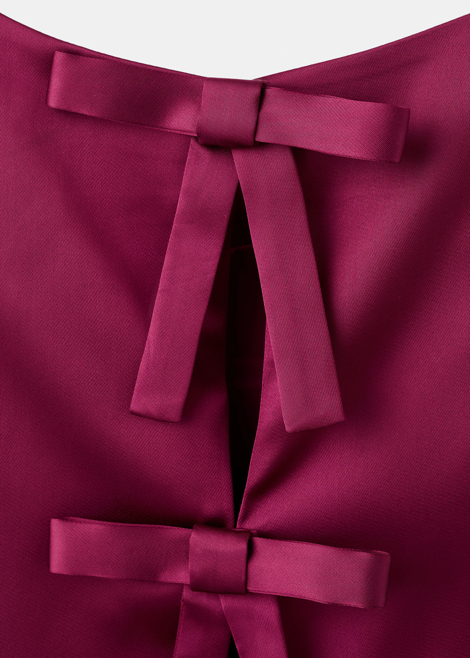 Satin top with bows | Mango (US/MX/AU)