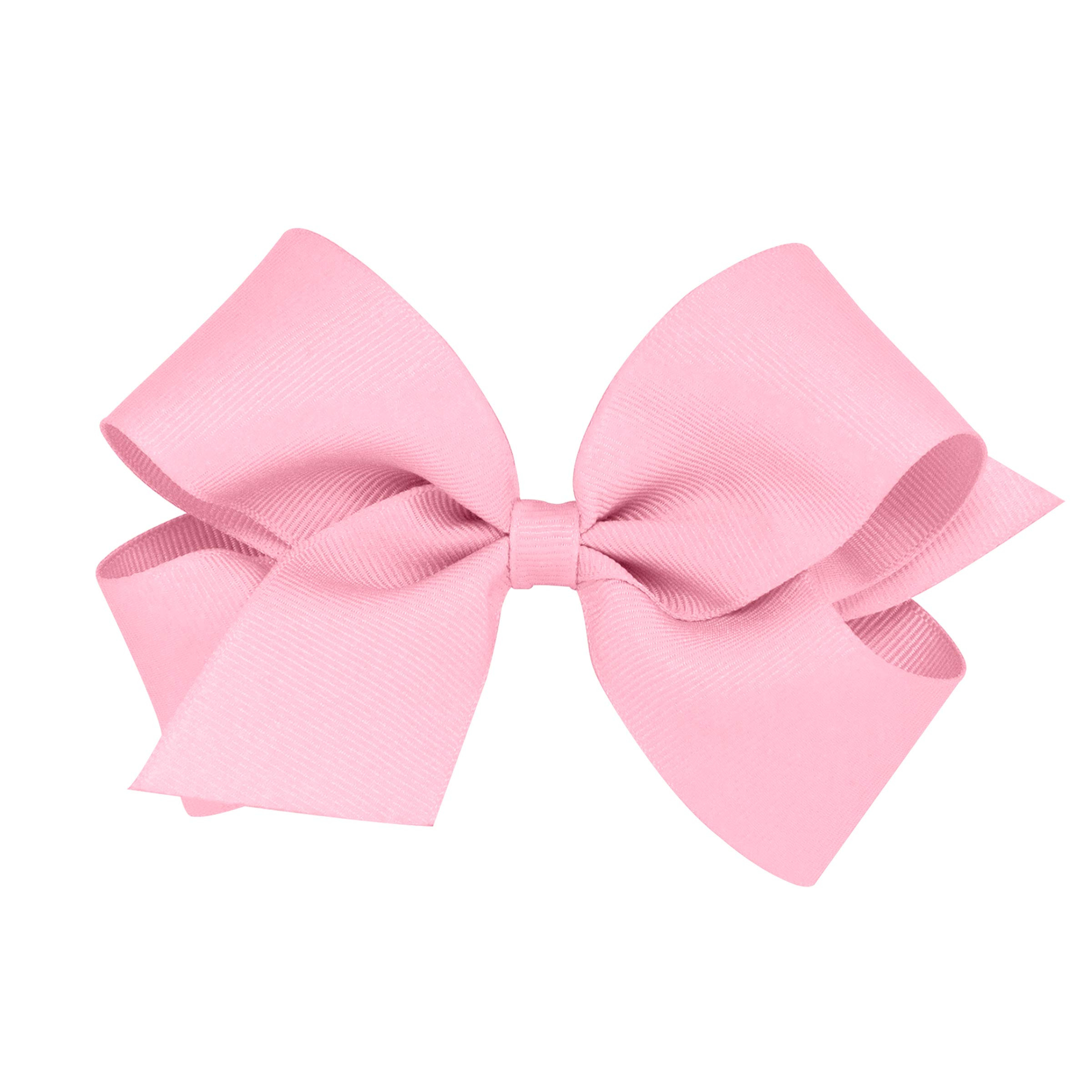 Wee Ones Girls' Classic Grosgrain Hair Bow with Plain Wrap Center on a WeeStay Hair Clip, Handmade, Medium Sized Bow, Pearl | Amazon (US)