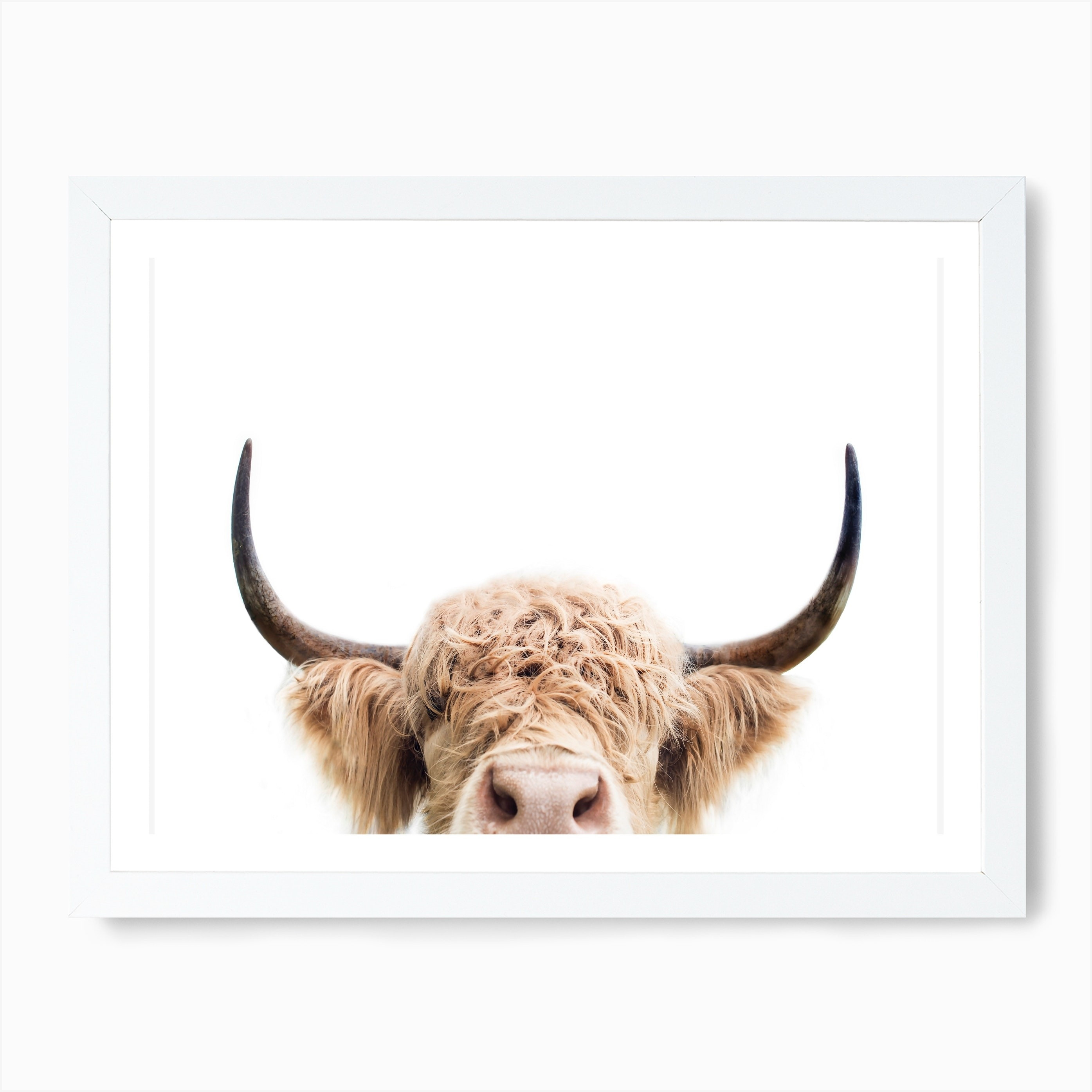 Peeking Cow Art Print | Fy! (UK)