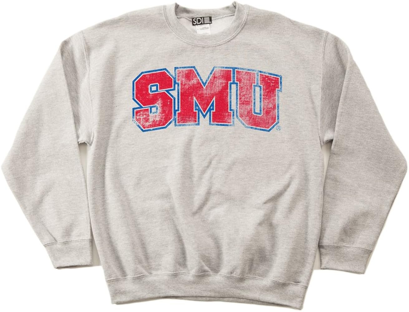NCAA SMU Mustangs 50/50 Blended 8-Ounce Vintage Arch Crewneck Sweatshirt | Amazon (US)