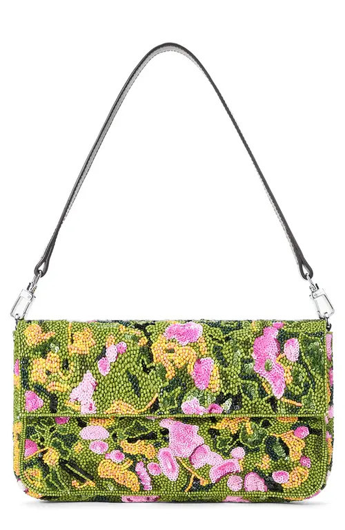 STAUD Timmy Beaded Shoulder Bag in Woodland at Nordstrom | Nordstrom