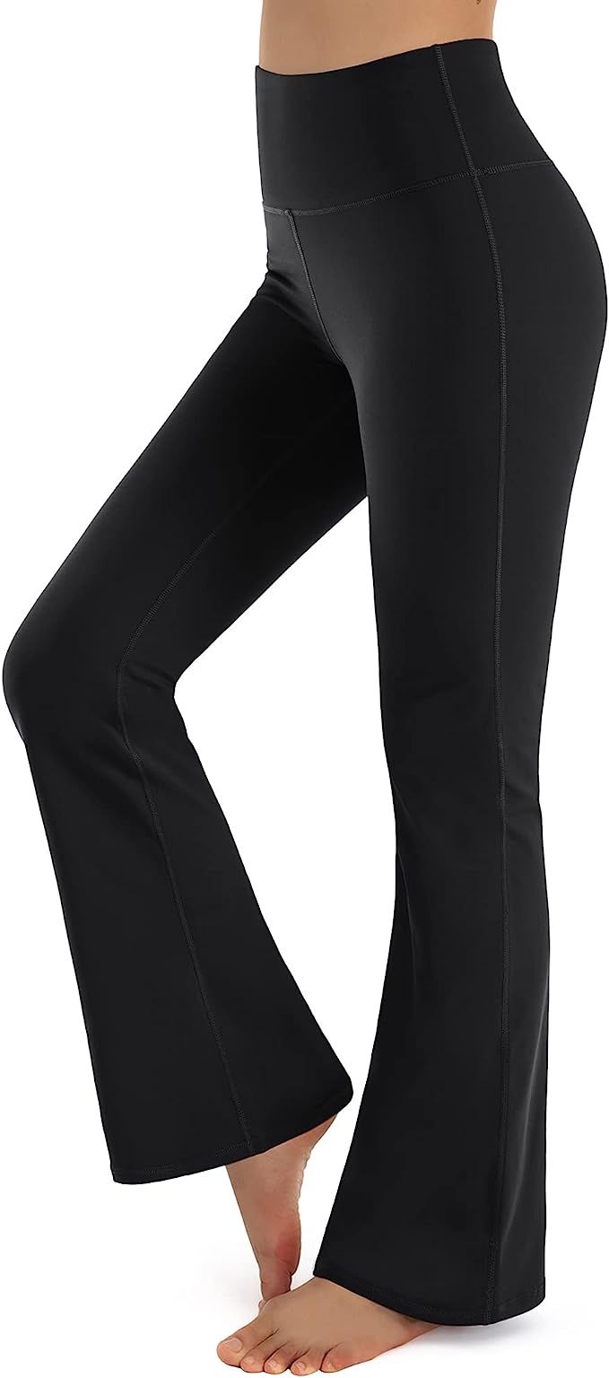 Promover Bootcut Yoga Pants for Women High Waist Print Dress Bootleg Workout Pant Tummy Control f... | Amazon (US)