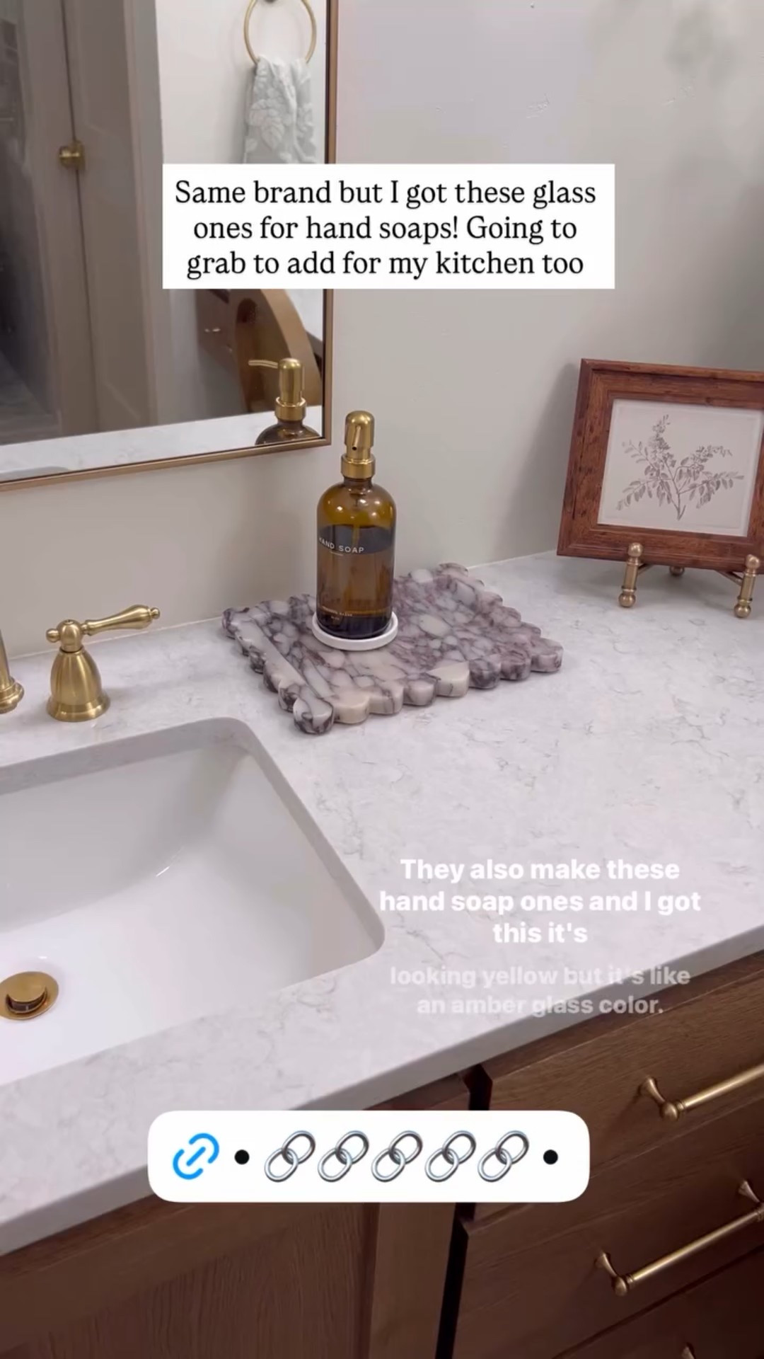 Same brand but I got these glass ones for hand soaps! Going to grab to add for my kitchen too