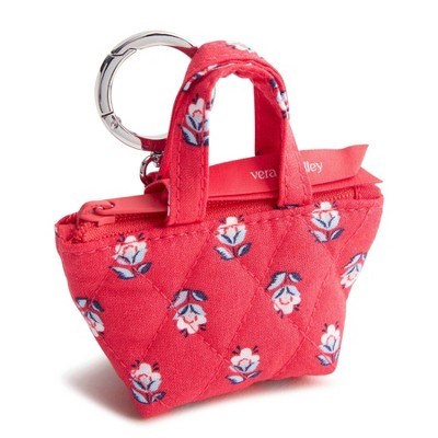Vera Bradley Hibiscus Bluebell Ditsy Essential Mini Tote Bag Charm - Red | Target