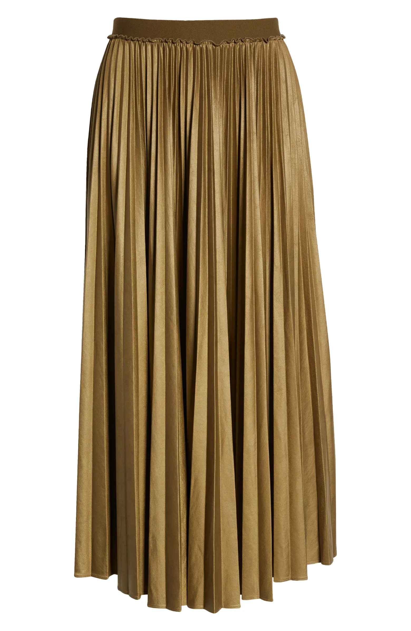 Pleated Faux Leather Maxi Skirt | Nordstrom