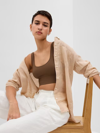 Linen Boyfriend Shirt | Gap (CA)