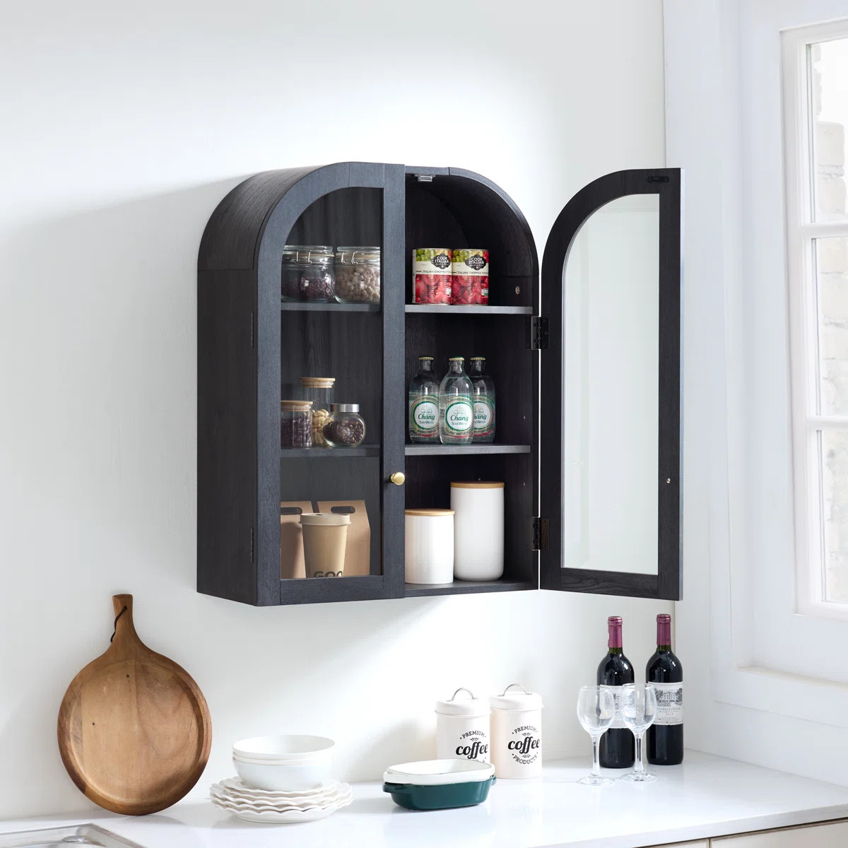 Wood Arch Wall Mounted Bathroom Cabinet | Wayfair North America