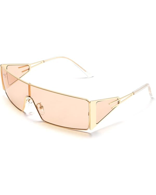 BOTEN Y2K Sunglasses for Women Men Retro Rectangular Wrap Around Glasses Trendy 2000s Small Squar... | Amazon (US)