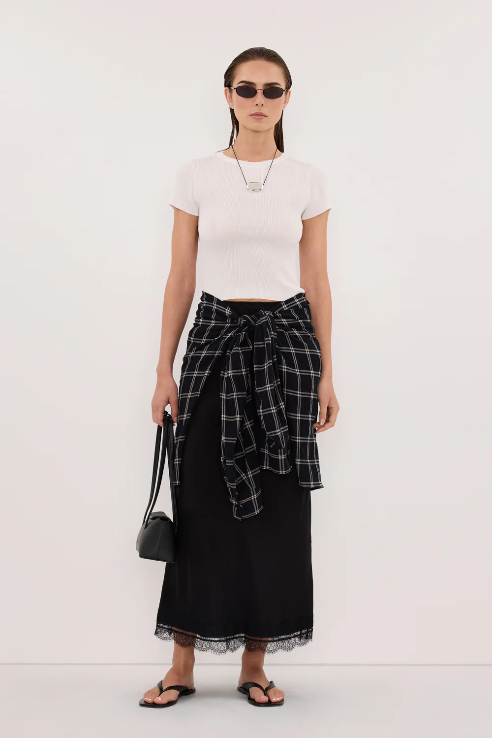 CLO WHITE RIBBED BABY TEE | DISSH