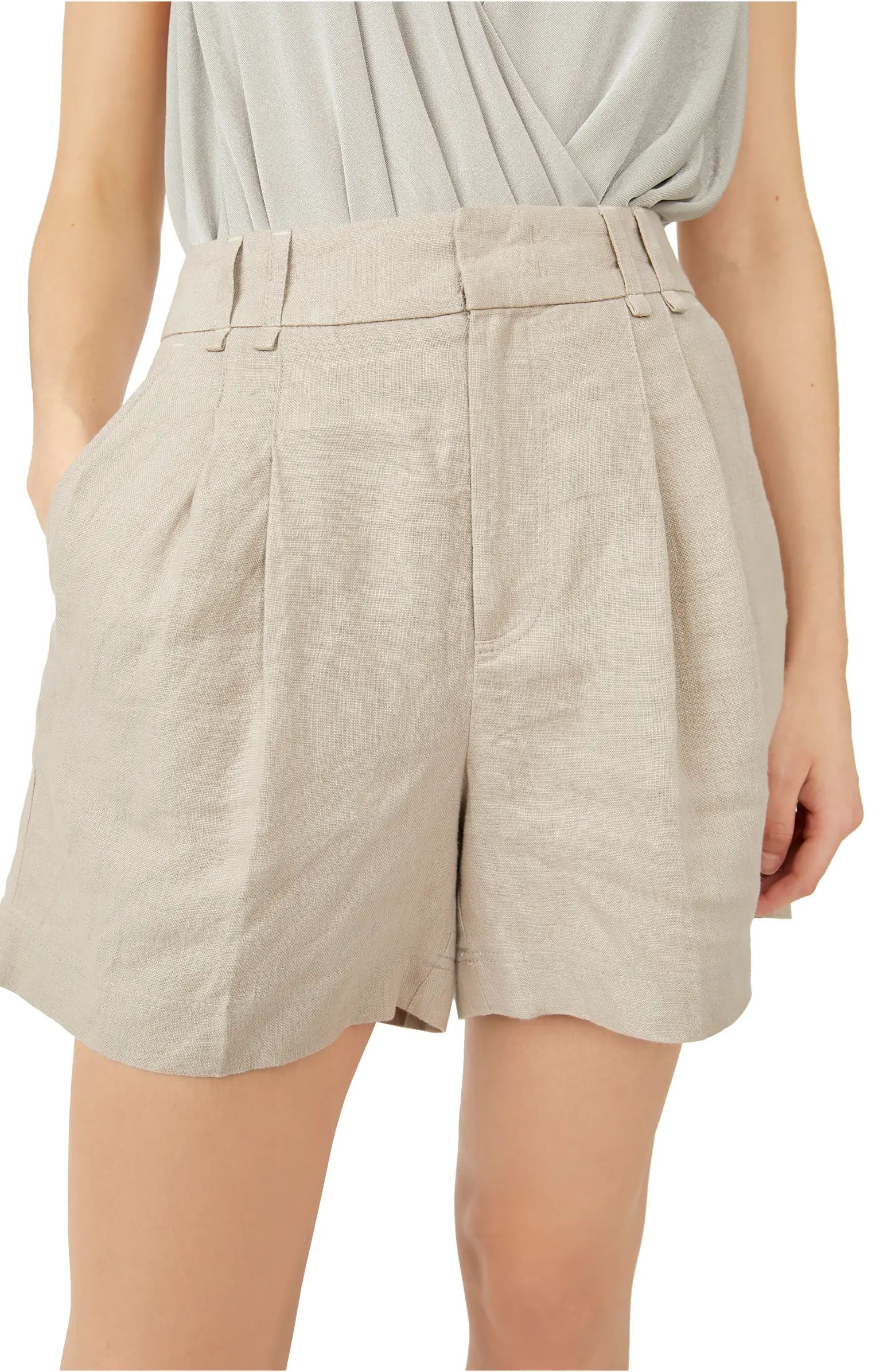 Free People Chelsea High Waist Linen Shorts | Nordstrom | Nordstrom