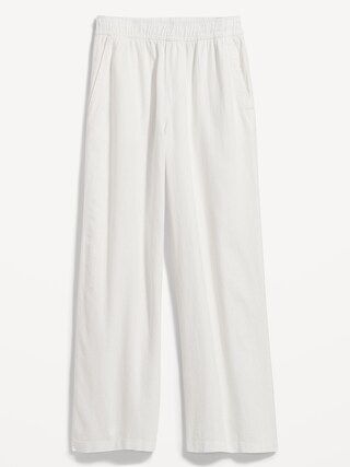 High-Waisted Linen-Blend Wide-Leg Pants for Women | Old Navy (US)