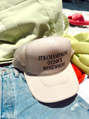 Champagne o' Clock Trucker Hat | KenzKustomz