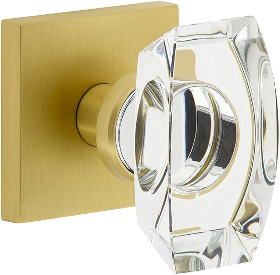 Viaggio Quadrato Rosette Single Dummy with Stella Crystal Knob in Satin Brass | Amazon (US)