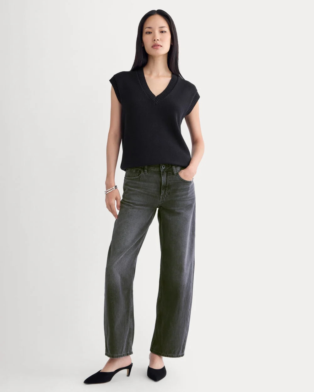 Everlane Loose Curve Jean | Carbon Midnight | 25 | Cotton | Everlane