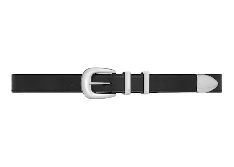 Celine Medium Western Belt in Vintage Calfskin Leather Black | StockX