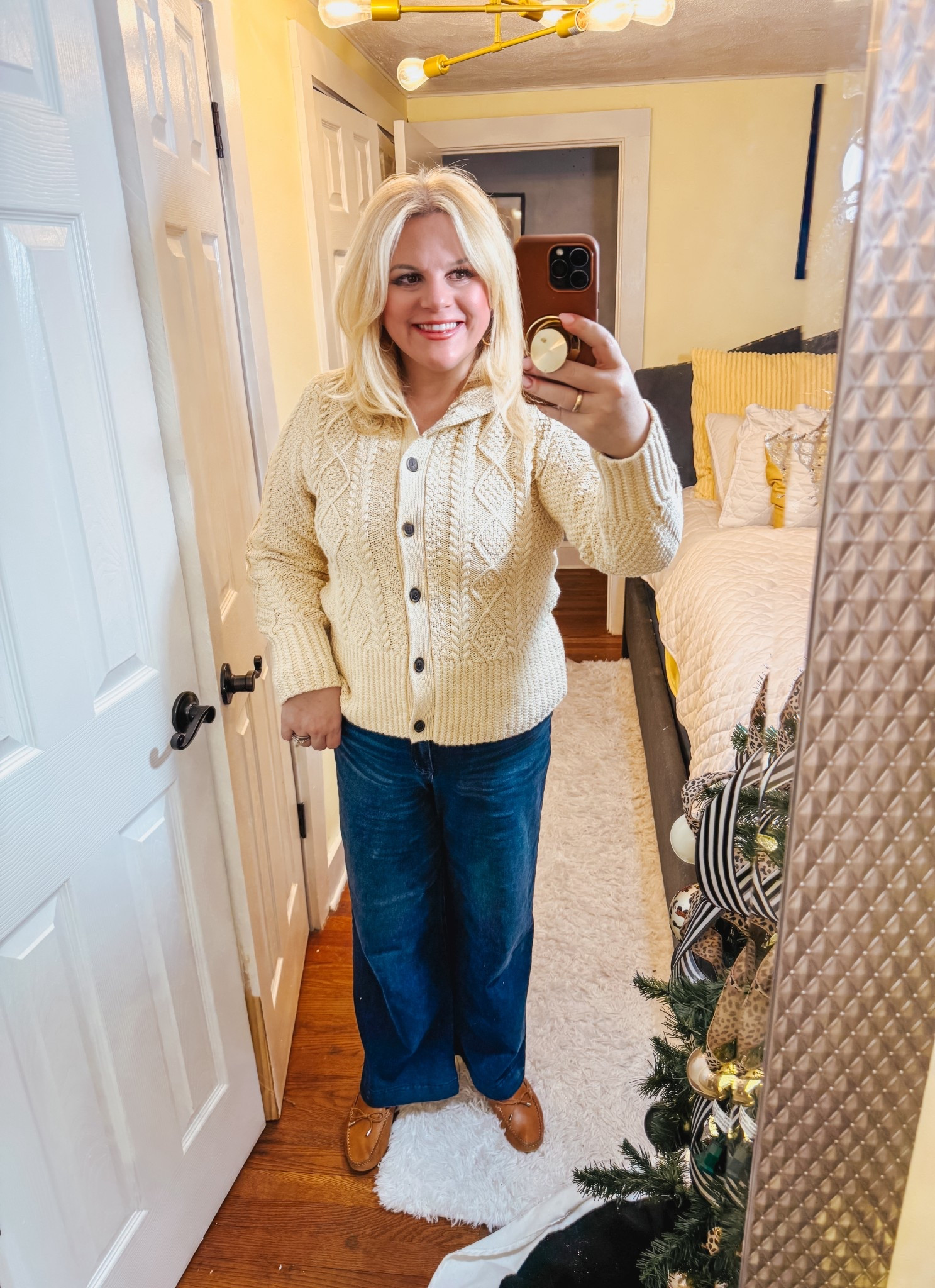 I loved that LL Bean Christmas sweater so much, I went back and bought the plain one!
I love it so much, it works well as a cardigan or pull over.

Sweater, winter outfit, winter clothes, jeans, loafers

#LTKootd #LTKdayinmylife #LTKOver40