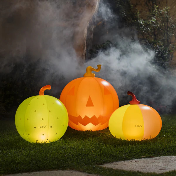 Halloween Pumpkin Decor
                      Colored, Light Up 3-Pack | FUNBOY