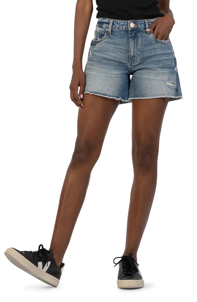 KUT from the Kloth Jane High Waist Fray Hem Cutoff Denim Shorts | Nordstrom | Nordstrom