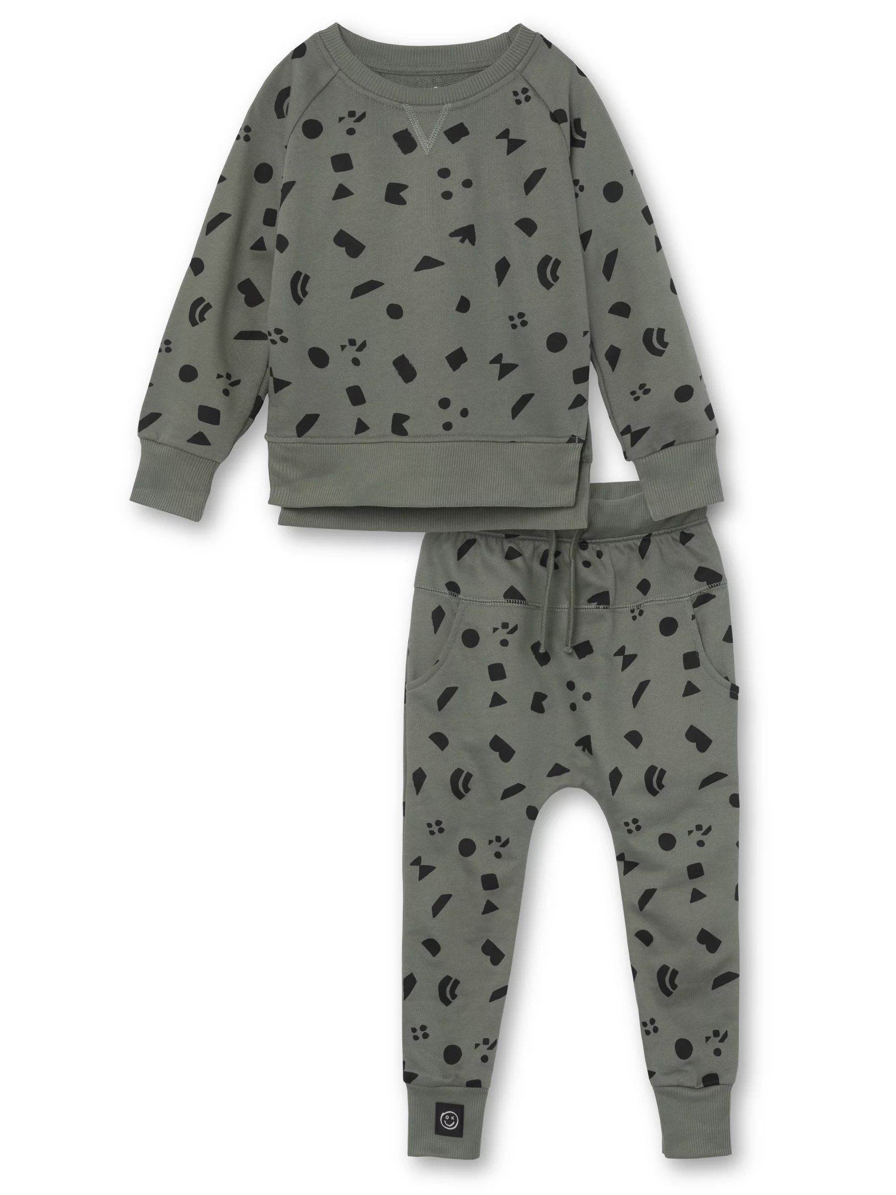 Little Star Organic Toddler 2Pc Sweatshirt & Harem Pants Set, Size 12M-5T | Walmart (US)