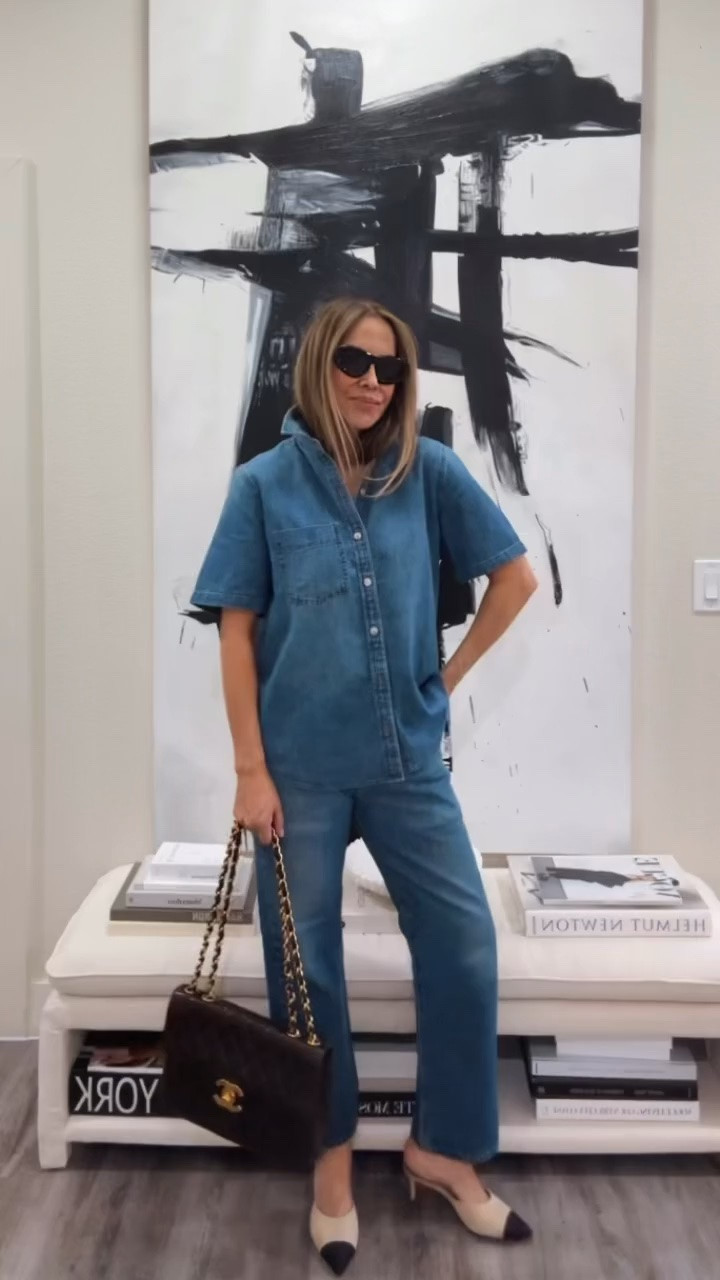 Denim on denim has become my new uniform!
@Aritzia Denim shirt wearing size small

#LTKgrwm #LTKootd #LTKSeasonal