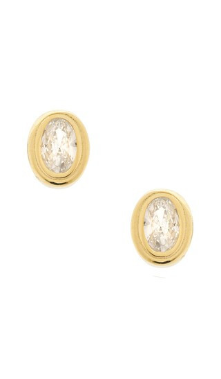 SHASHI Regan Stud Earring in Metallic Gold. | Revolve Clothing (Global)