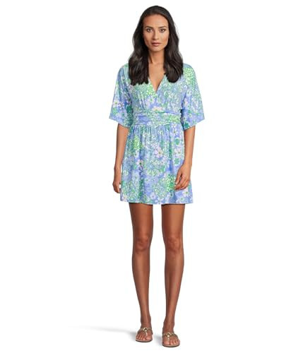 Lilly Pulitzer Women's Parigi Skort Romper, Sunwashed Blue Plumes in Bloom | Amazon (US)