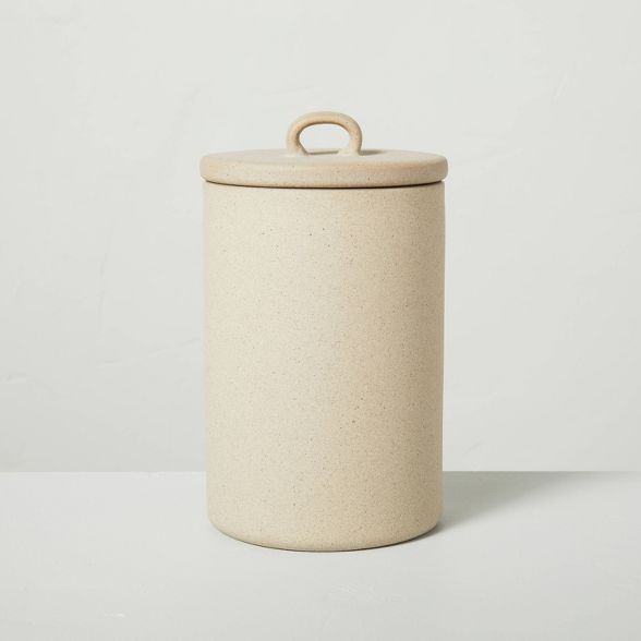 Textured Ceramic Storage Bath Canister Natural - Hearth & Hand™ with Magnolia | Target