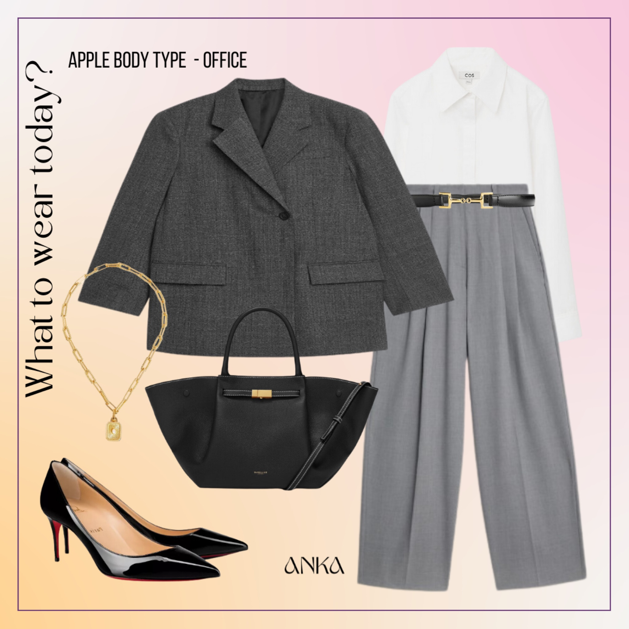 Workwear outfit info for the apple body type 
Cos, arket blazer, Christian Louboutin, mejuri necklace, Missoma jewellery. Classic pieces, timeless style 

#LTKSeasonal #LTKeurope #LTKstyletip