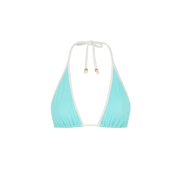 Bind Triangle Halter Bikini Top - Calypso Blue | Kulani Kinis US