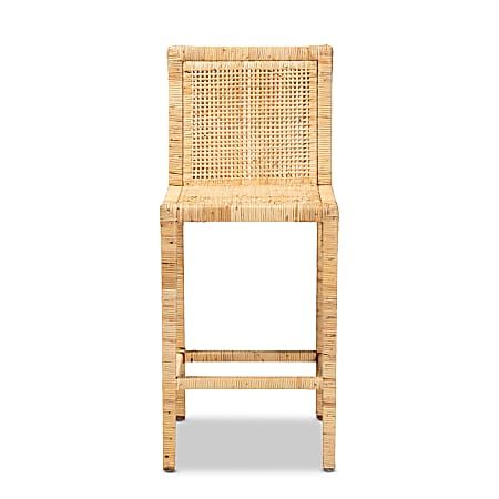 Baxton Sofia Rattan Counter Stool Natural - Office Depot | Office Depot and OfficeMax 