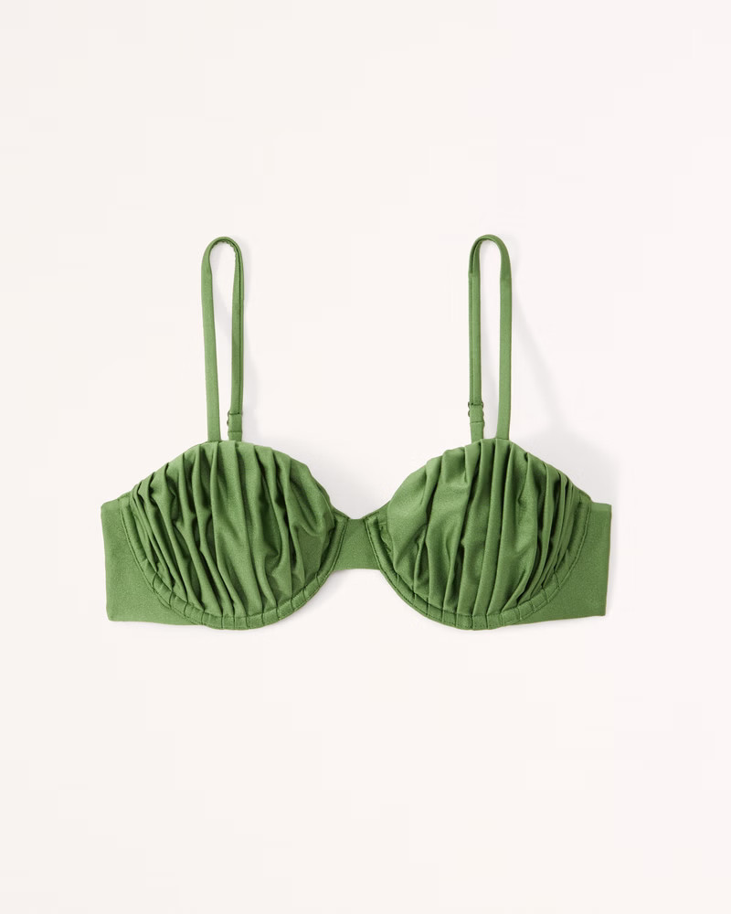 Ruched Underwire Bikini Top | Abercrombie & Fitch (US)