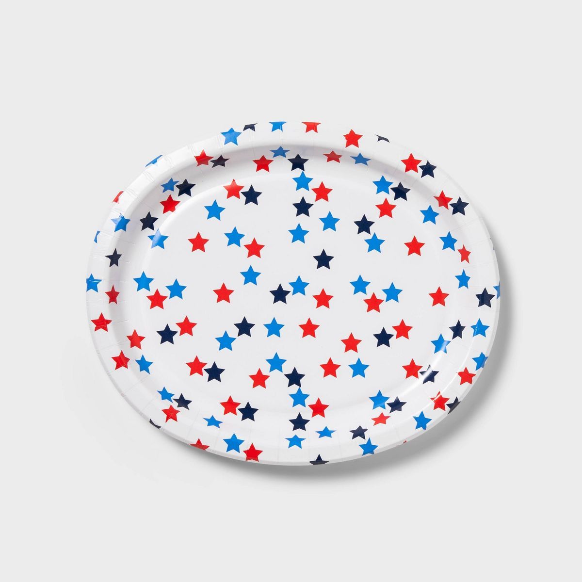 10ct Paper Oval Platter Stars Red/Blue - Sun Squad™ | Target