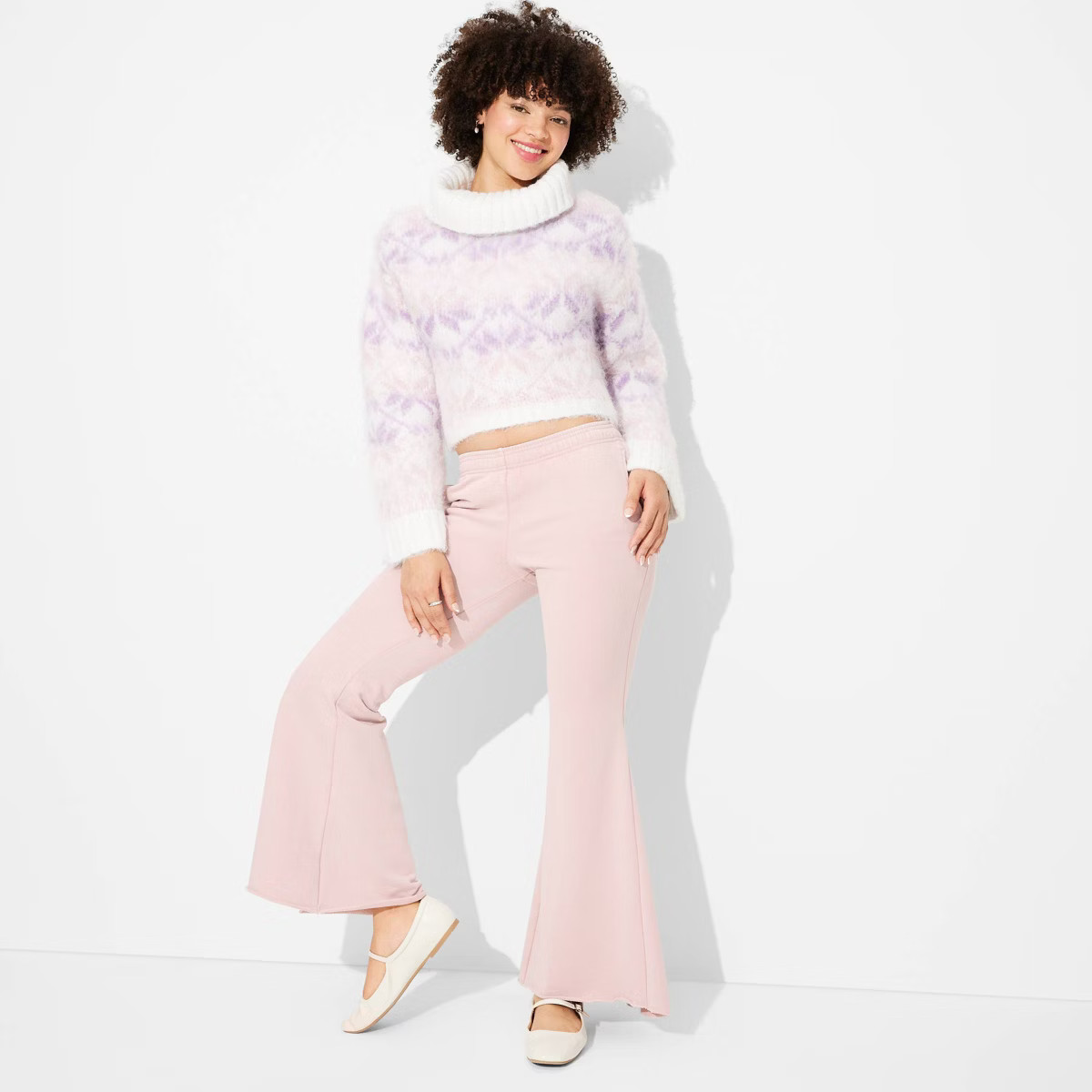 Women's Mid-Rise Washed Extreme Flare Sweatpants - Wild Fable™ | Target