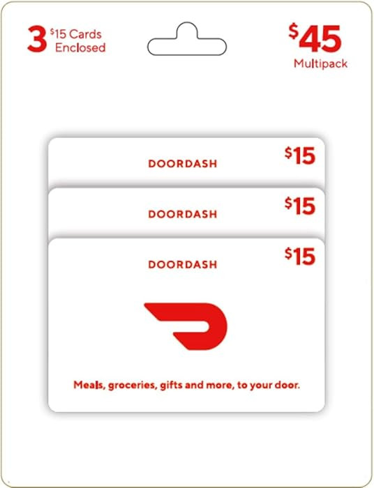 DoorDash Physical Gift Cards (Multipack of 3 x $15) | Amazon (US)