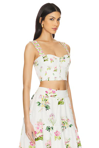 HEMANT AND NANDITA Bandeau in White Floral from Revolve.com | Revolve Clothing (Global)
