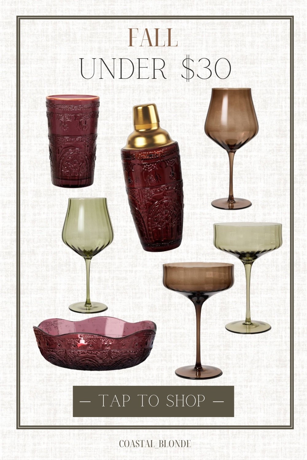 Fall target finds home dinnerware glasses under $30 


#LTKFindsUnder50 #LTKHome #LTKFallSale