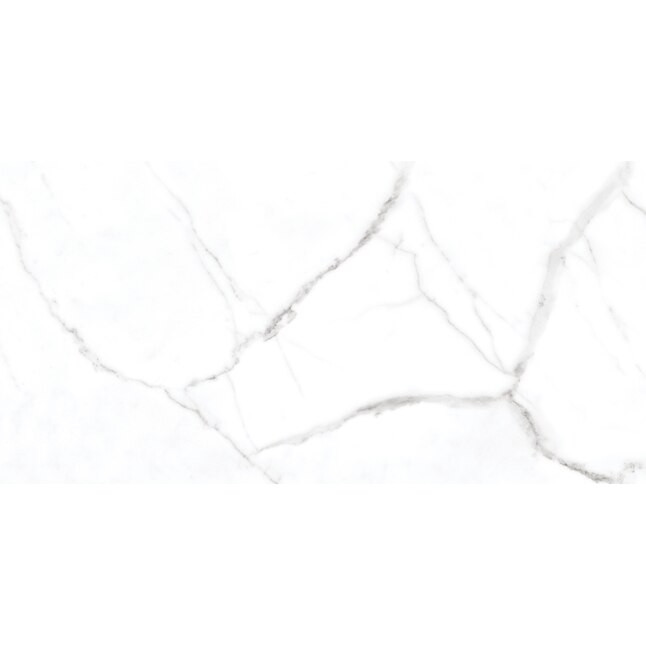 Satori Statuario Matte 12-in x 24-in Matte Porcelain Marble Look Floor and Wall Tile (1.93-sq. ft... | Lowe's