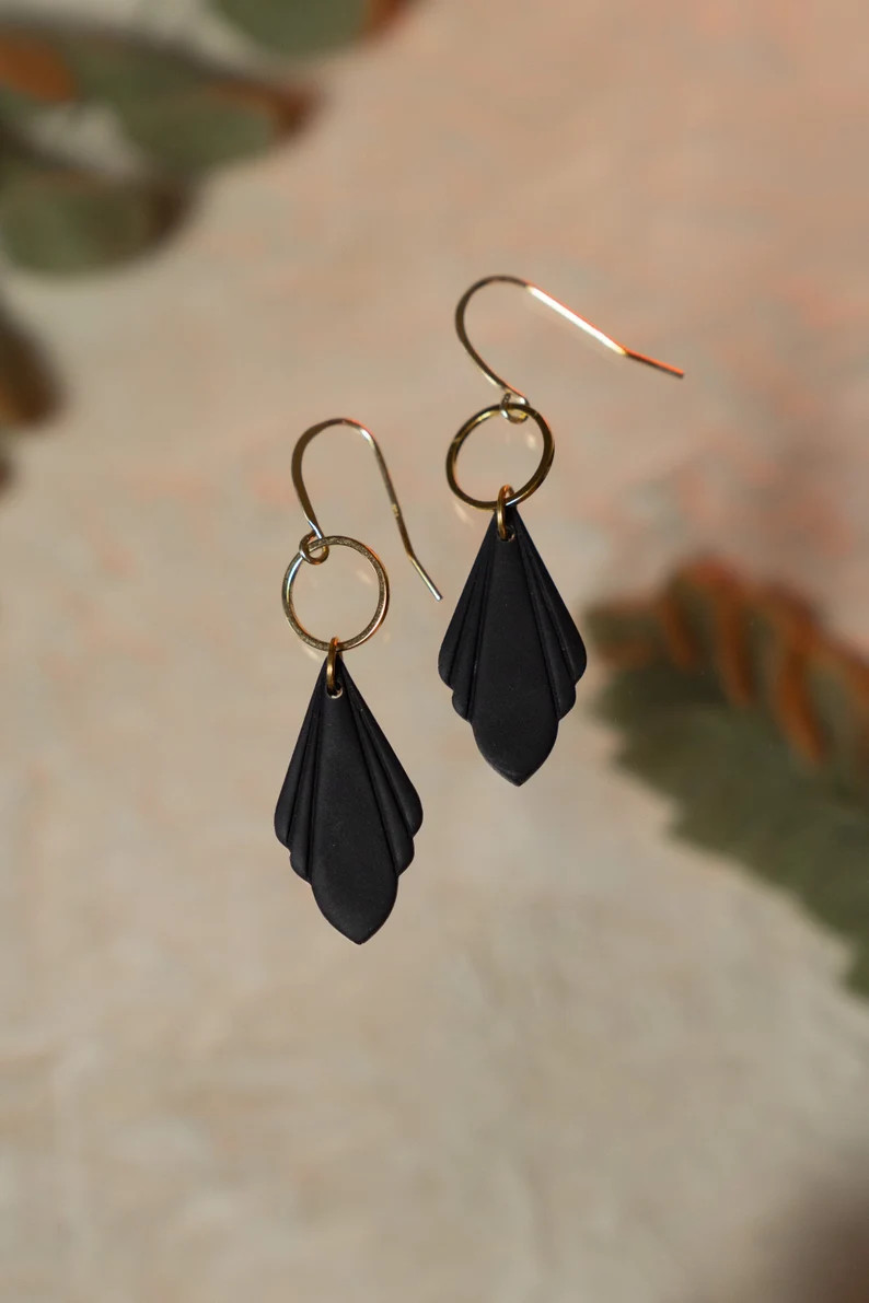 Alaniblackpolymer Clay Earrings Handmade by Karelcreates - Etsy | Etsy (US)