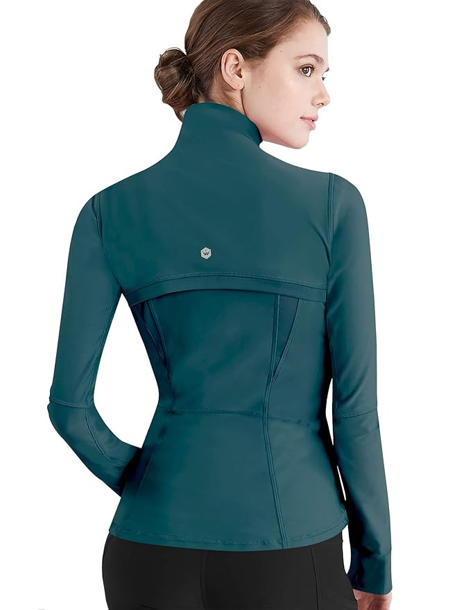 Lock and Love Women's Full Zip-up Yoga Workout Running Track Jacket with Thumb Holes | Amazon (US)