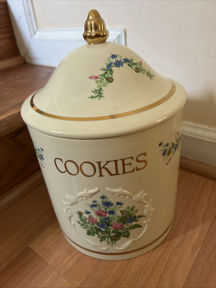 Vintage Lenox Spice Garden Cookie Jar Canister Fine Porcelain Air Tight Lid 1994 | eBay | eBay US