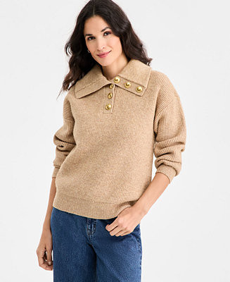 On 34th Women's Collared Button Pullover Sweater, Macy's Exclusive - Macy's | Macy's