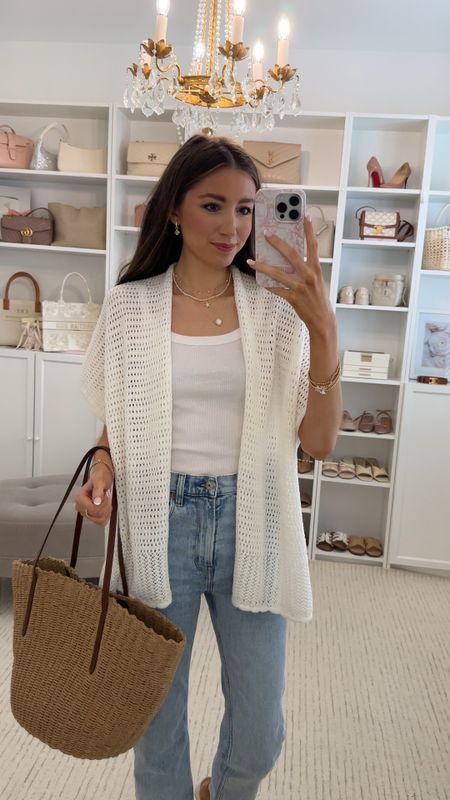 This crochet cardigan/wrap is the perfect summer layer! Great for travel, air conditioned restaurants or for just a cute layered look! It totally elevates so many outfits! 

#LTKVideo #LTKFindsUnder50 #LTKTravel