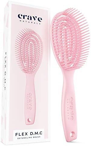 Crave Naturals FLEX DMC Detangling Brush for Natural Textured Hair - Flexible Hair Brush Detangler f | Amazon (US)