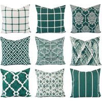 One Teal and White Pillow Cover  Teal Pillow Cover  Turquoise Pillow  Decorative  Pillow Sham  Teal Pillowcase Blue Pillow Green Pillow | Etsy (US)