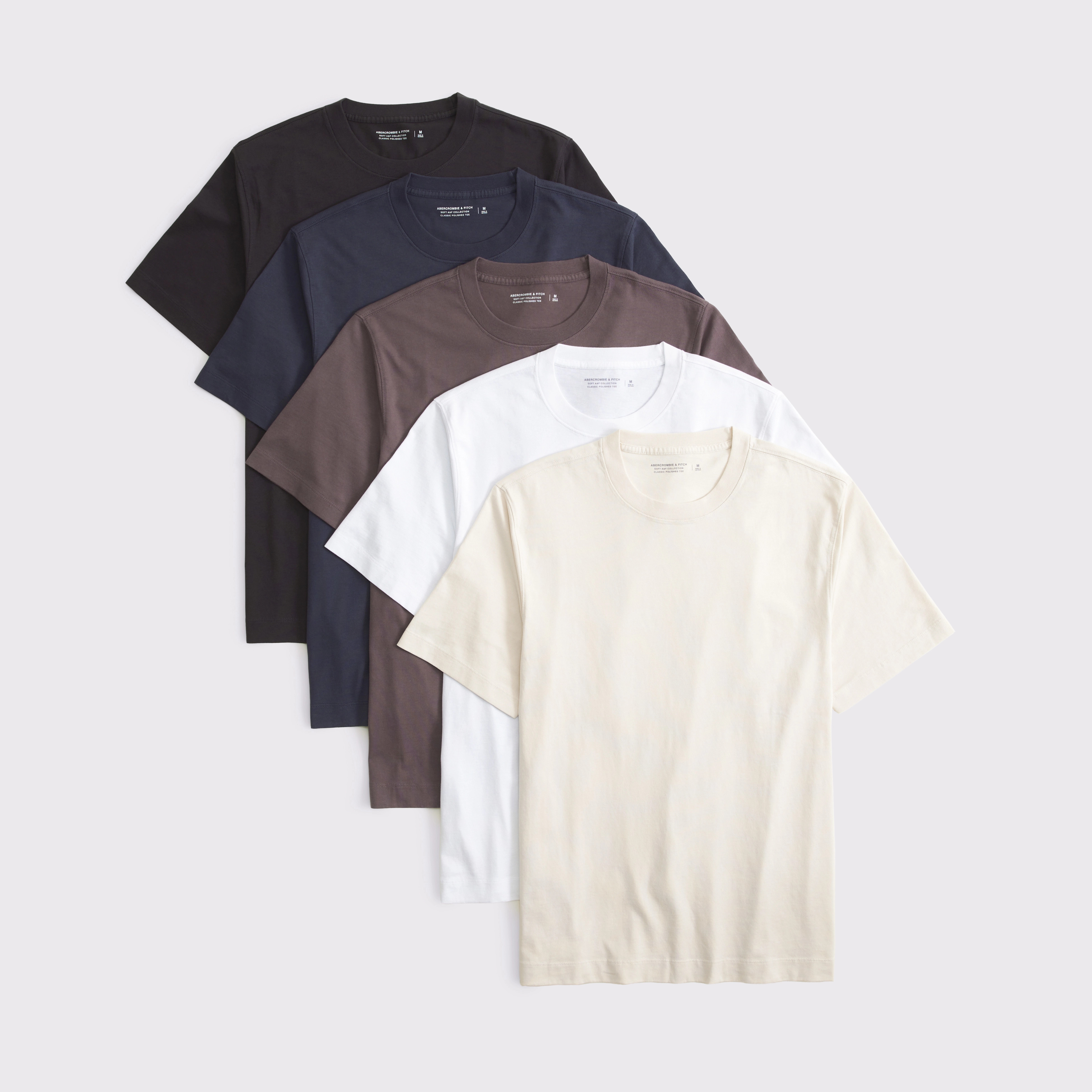 5-Pack Classic Polished Tees | Abercrombie & Fitch (US)