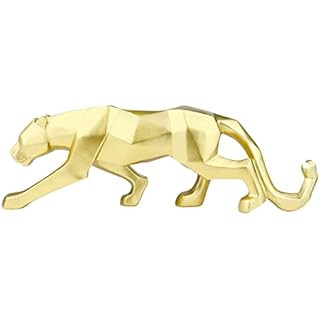 FJWYSANGU Abstract Leopard Statues Panther Sculpture Hand Craved Animal Resin Modern Home Decoration | Amazon (US)
