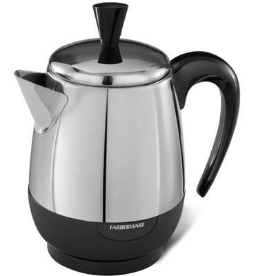 Farberware Electric Coffee Percolator, FCP240, Stainless Steel Basket, Automatic Keep Warm, No-Drip Spout, 4 Cup | Target