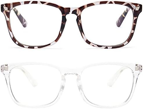 livho 2 Pack Blue Light Blocking Glasses, Computer Reading/Gaming/TV/Phones Glasses for Women Men... | Amazon (US)
