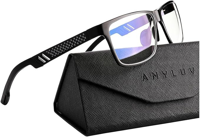 ANYLUV Blue Light Blocking Glasses Men Computer Gaming Glasses Lightweight Al-Mg Metal Anti Eyest... | Amazon (US)
